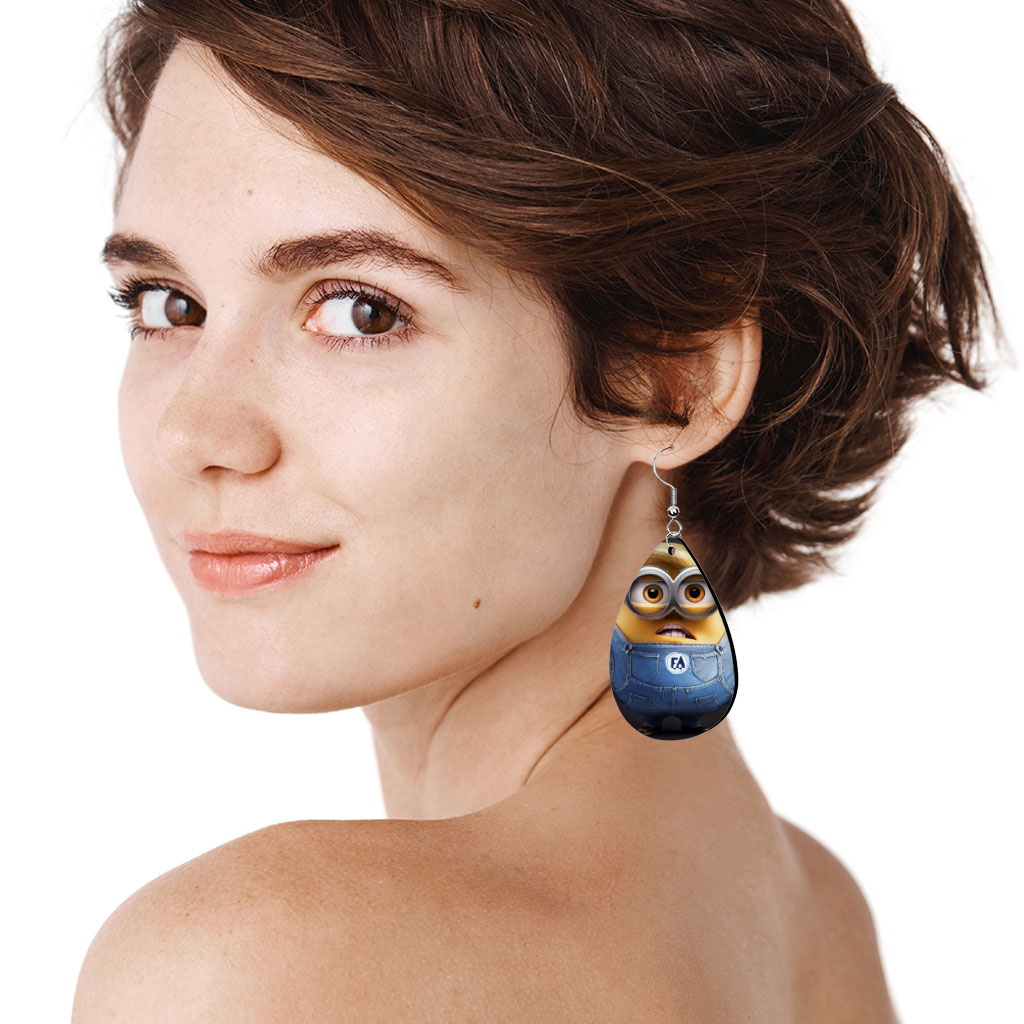Cartoon Character Earrings - Printed Earrings - Cool Earrings Earrings Fashion Jewelry  