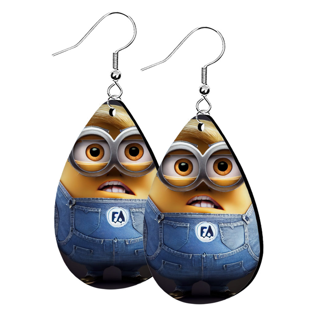 Cartoon Character Earrings - Printed Earrings - Cool Earrings Earrings Fashion Jewelry  
