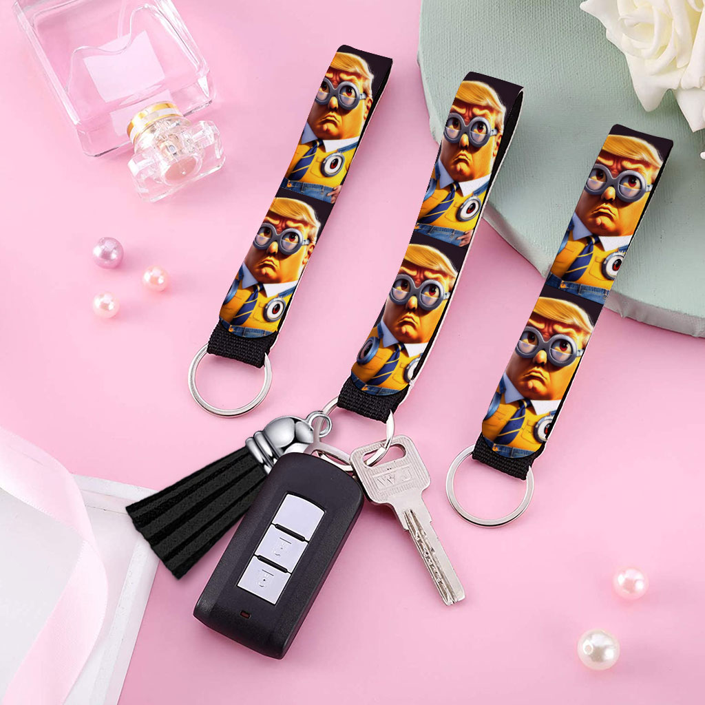Cartoon Art Keychain Wristlet - Funny Keychain Bracelet - Cartoon Wristlet Strap for Key Fashion Fashion Accessories Keychains  