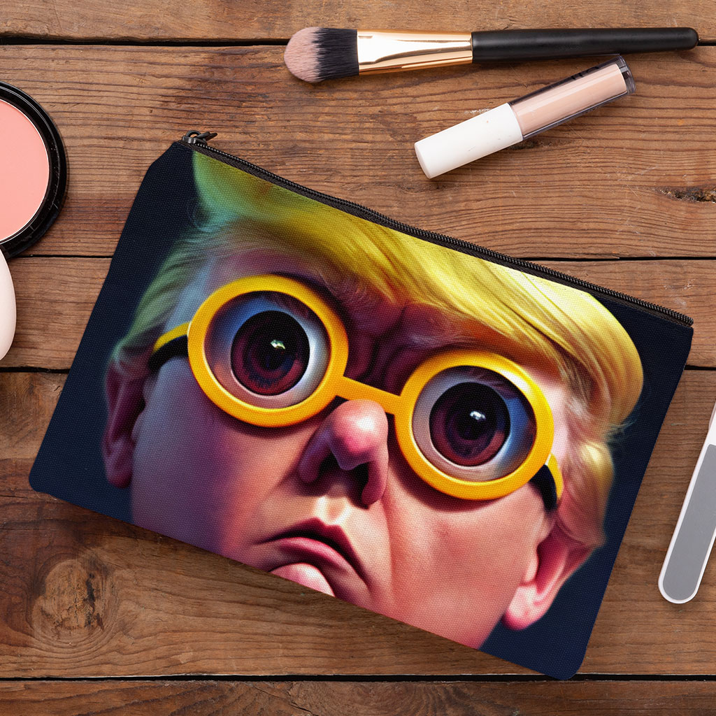 Graphic Art Makeup Bag - Caricature Cosmetic Bag - Colorful Makeup Pouch Bags & Wallets Fashion Makeup Pouch  
