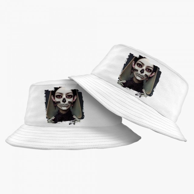 3D Skeleton Bucket Hat - Vintage Hat - Artwork Bucket Hat