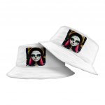 Skeleton Art Bucket Hat - Cartoon Girl Hat - Printed Bucket Hat - Image 2