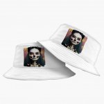 Cool Skeleton Bucket Hat - Floral Hat - Halloween Print Bucket Hat