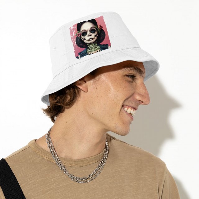 3D Skull Bucket Hat - Skeleton Hat - Halloween Themed Bucket Hat - Image 4