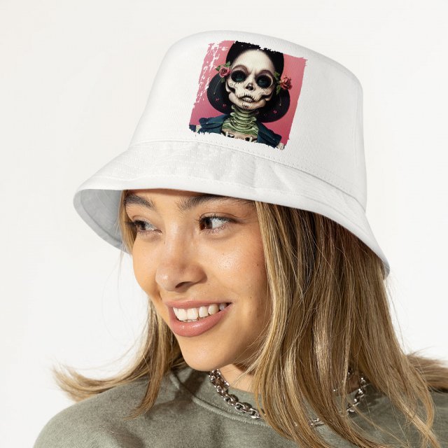 3D Skull Bucket Hat - Skeleton Hat - Halloween Themed Bucket Hat - Image 5