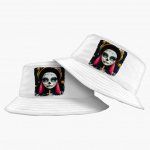 Skeleton Art Bucket Hat - Cartoon Girl Hat - Printed Bucket Hat