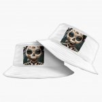 Vintage Skeleton Print Bucket Hat - Cool Hat - 3D Skull Bucket Hat