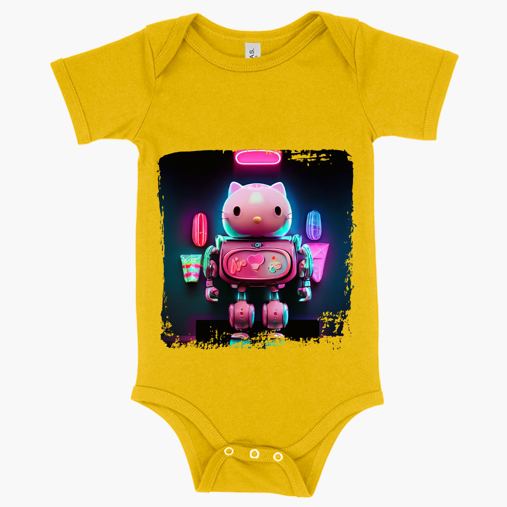 Cute Cat Art Baby Jersey Onesie Graphic Baby Onesie Themed Baby One