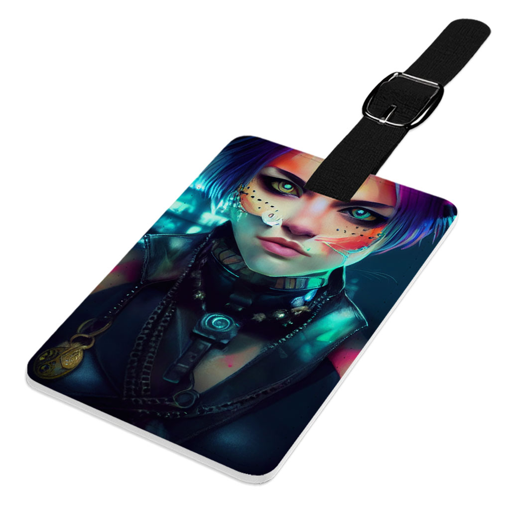 Anime Cute Fantasy Girl Luggage Tag - Graphic Travel Bag Tag - Fantasy Luggage Tag Fashion Fashion Accessories Luggage Tag Travel Accessories  