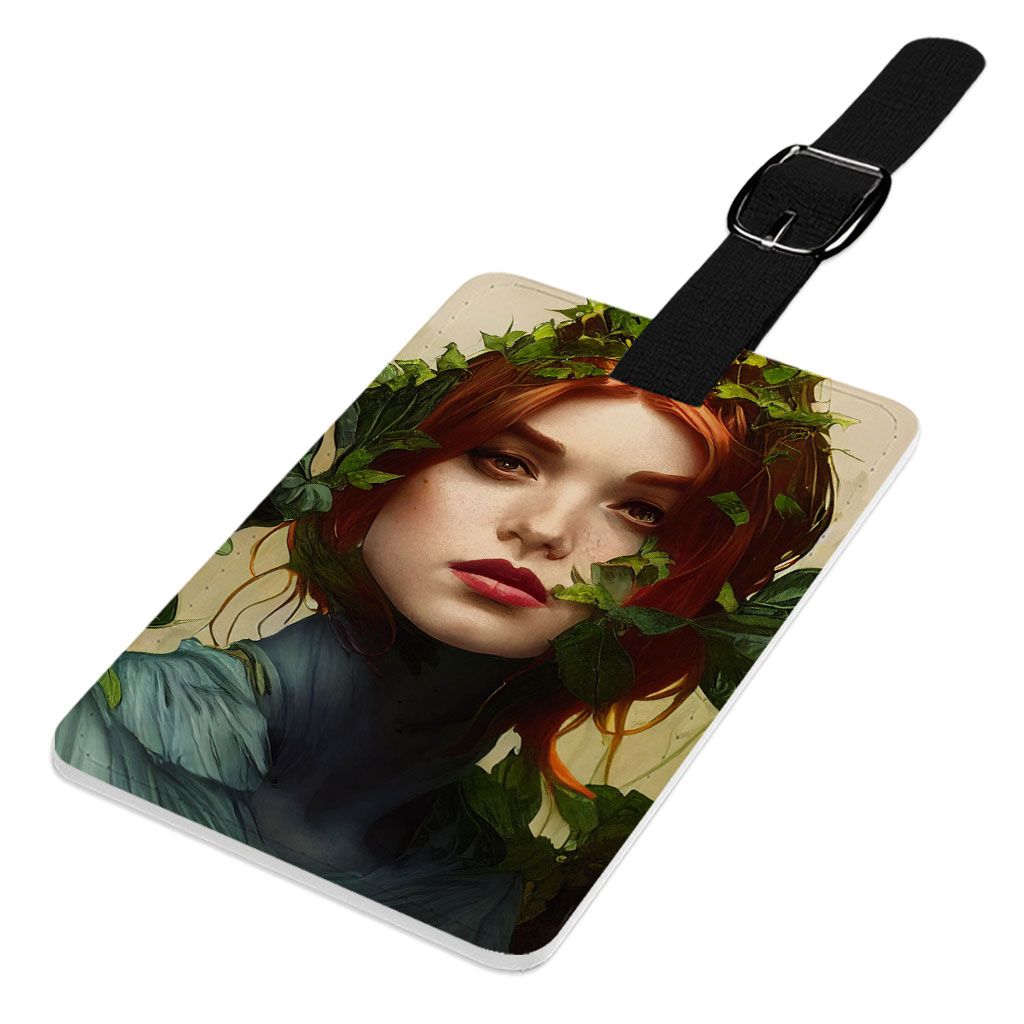Anime Woman Art Luggage Tag - Abstract Travel Bag Tag - Printed Luggage Tag Fashion Fashion Accessories Luggage Tag Travel Accessories  