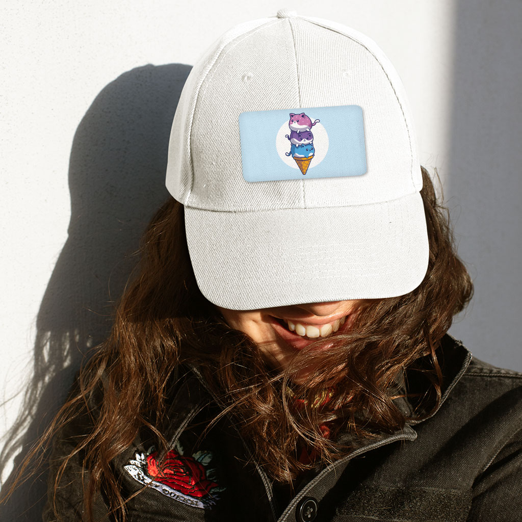 Cat Ice Cream Hat Patches - Cute Patches - Graphic Patch Applique Fashion Fashion Accessories Hats & Hair Accessories Shape : Circle|Rectangle|Square 