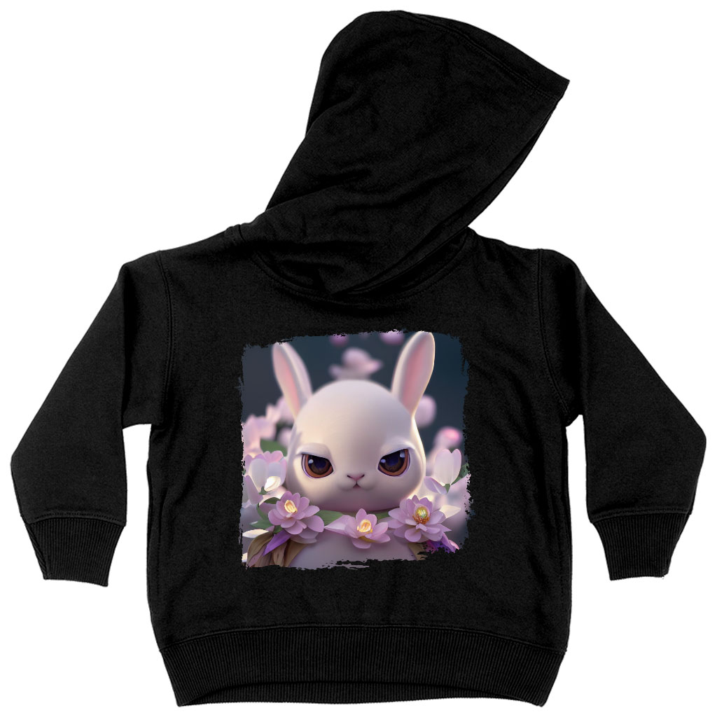 Cartoon Rabbit Drawing Toddler Hoodie - Cool Toddler Hooded Sweatshirt - Cute Kids' Hoodie Clothing Hoodies Kids' Clothing Color : Black|Kelly|White 