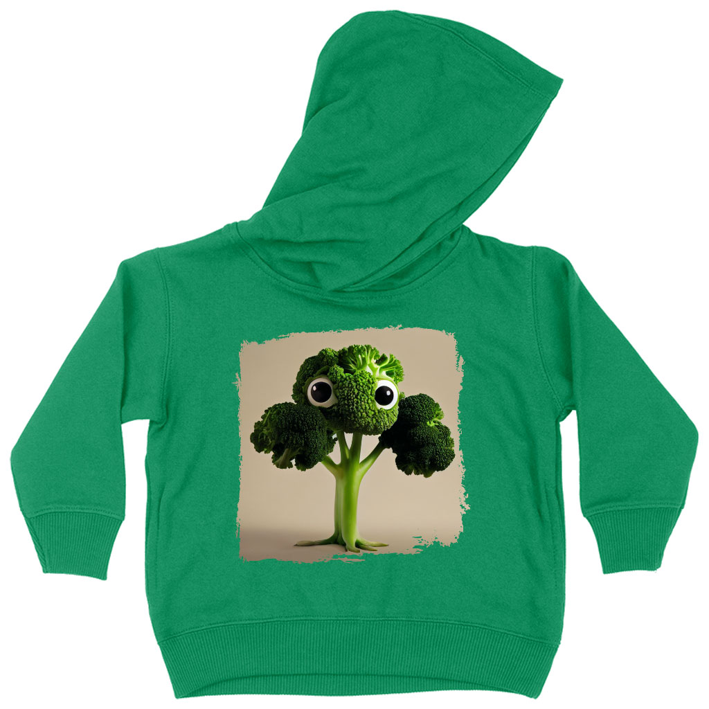 Broccoli Cartoon Drawing Toddler Hoodie - Cool Toddler Hooded Sweatshirt - Themed Kids' Hoodie Clothing Hoodies Kids' Clothing Color : Black|Kelly|White 