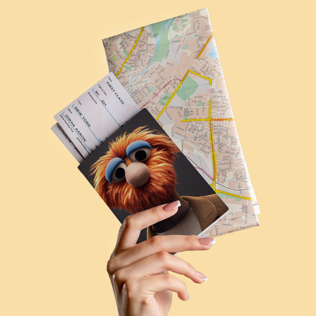 Muppets Cartoon Art Passport Cover - Cool Passport Cover - Printed Passport Cover Fashion Fashion Accessories Pasport Cover Travel Accessories  