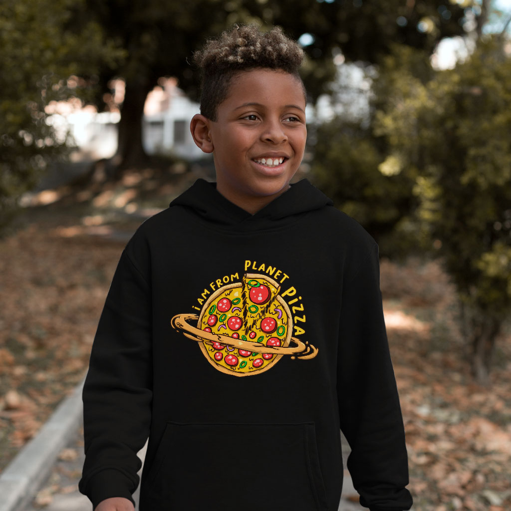 I Heart Pizza Kids' Sponge Fleece Hoodie - Funny Kids' Hoodie - Themed Hoodie for Kids Clothing Hoodies Kids' Clothing Color : Athletic Heather|Black|Military Green 