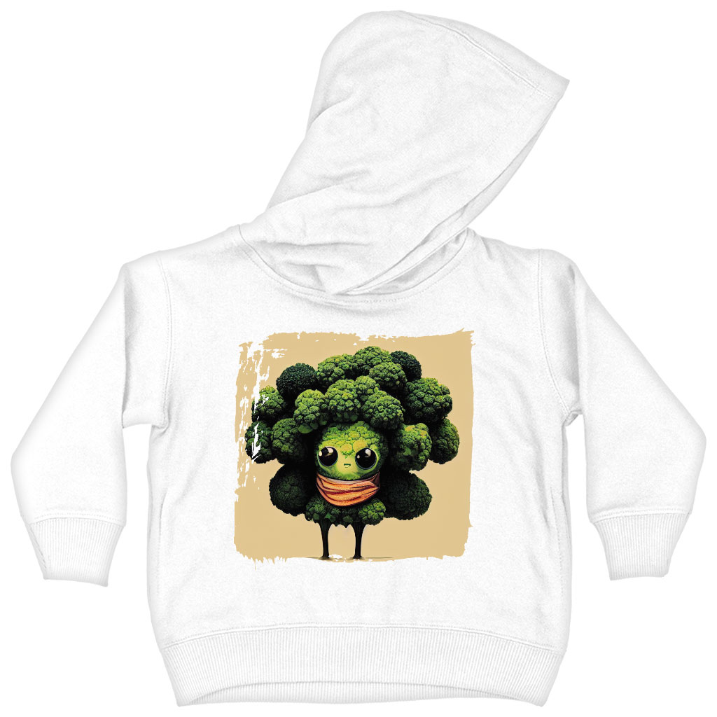 Broccoli Face Cartoon Toddler Hoodie - Colorful Toddler Hooded Sweatshirt - Cute Kids' Hoodie Clothing Hoodies Kids' Clothing Color : Black|Kelly|White 
