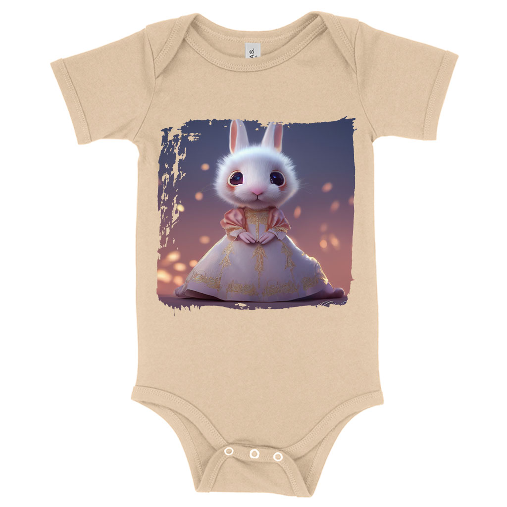 Cute Rabbit Baby Jersey Onesie - Cartoon Baby Onesie - Themed Baby One-Piece Clothing Kids' Clothing Onesies Color : Heather Dust|White|Yellow 