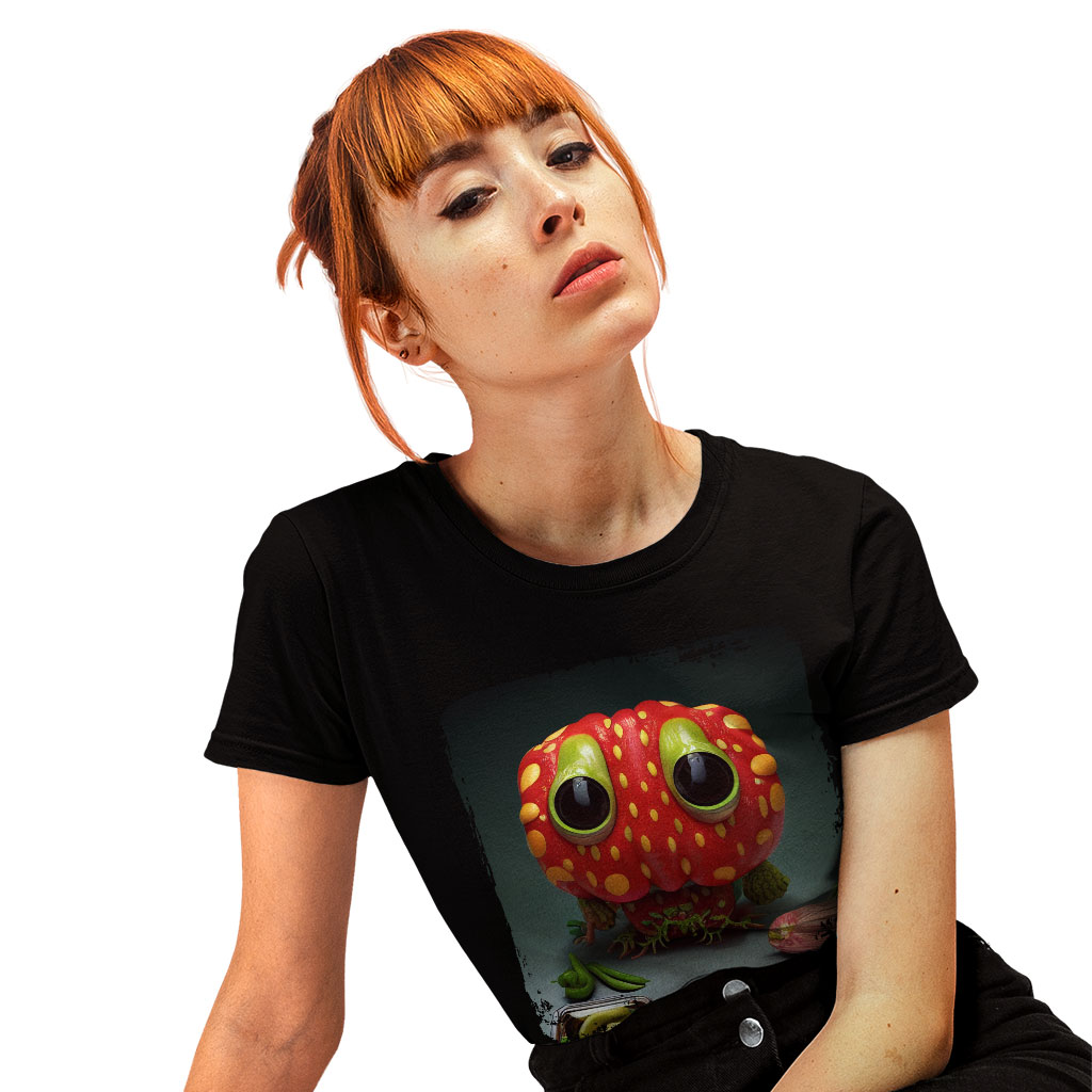 Vegetables With Funny Faces Heavy Cotton T-Shirt - Printed Tee Shirt - Cartoon T-Shirt Clothing T-Shirts Color : Black|Forest Green|White 