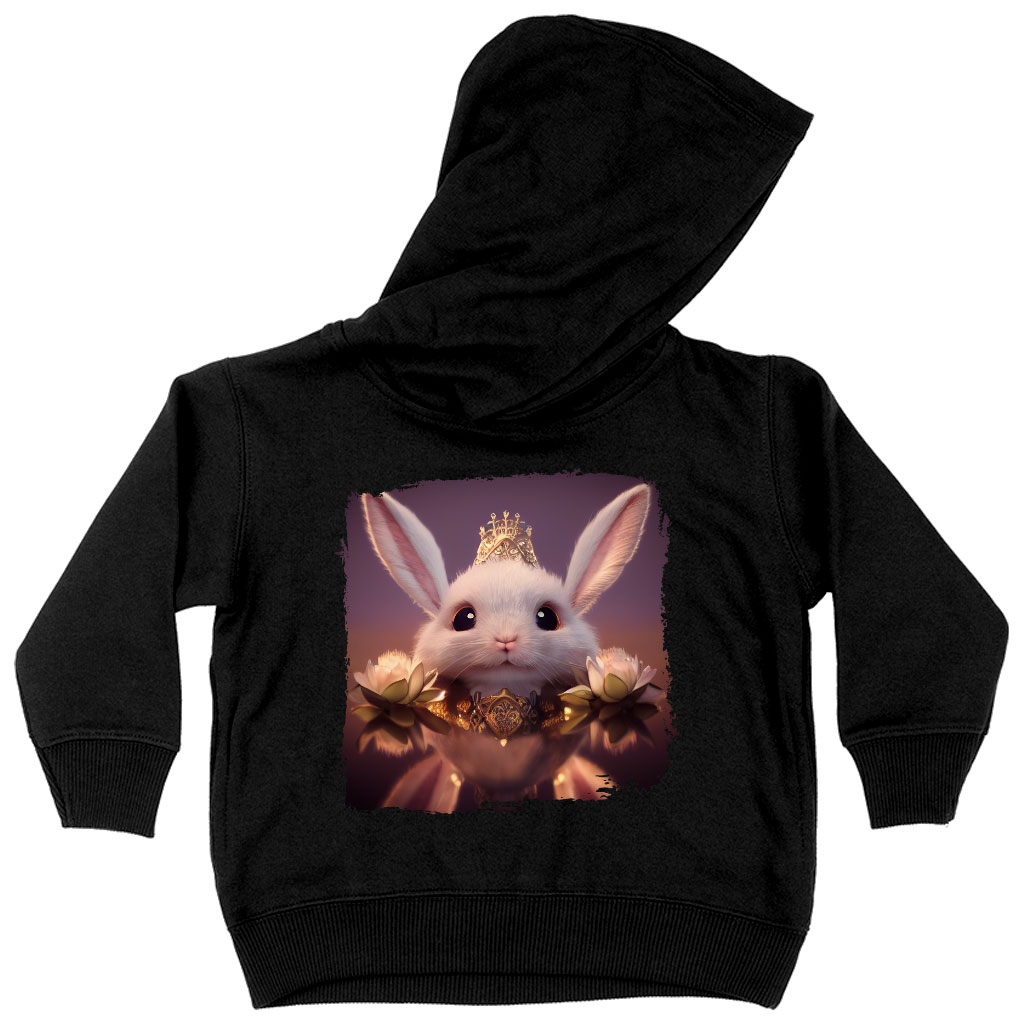 Cartoon Rabbit Toddler Hoodie - Cute Toddler Hooded Sweatshirt - Printed Kids' Hoodie Clothing Hoodies Kids' Clothing Color : Black|Kelly|White 