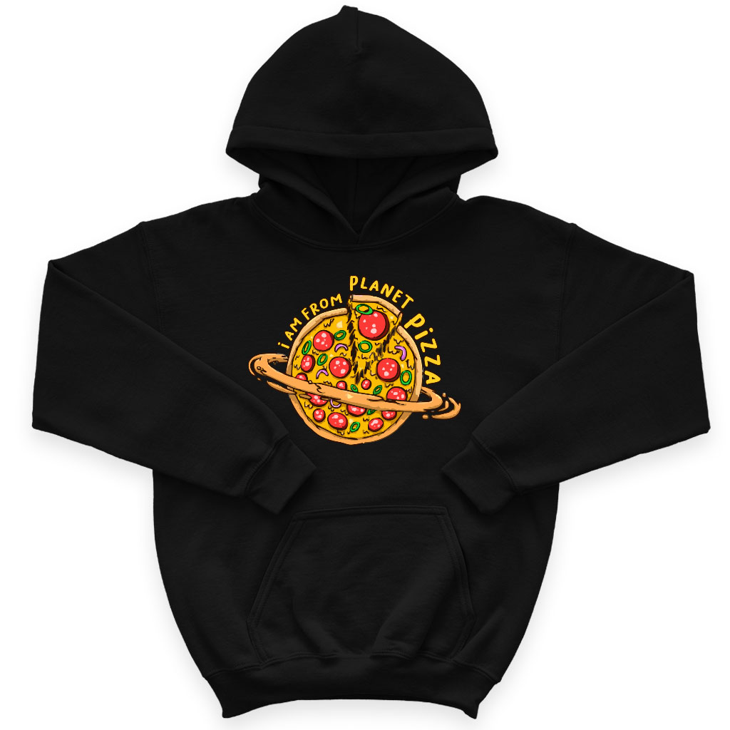 I Heart Pizza Kids' Sponge Fleece Hoodie - Funny Kids' Hoodie - Themed Hoodie for Kids Clothing Hoodies Kids' Clothing Color : Athletic Heather|Black|Military Green 