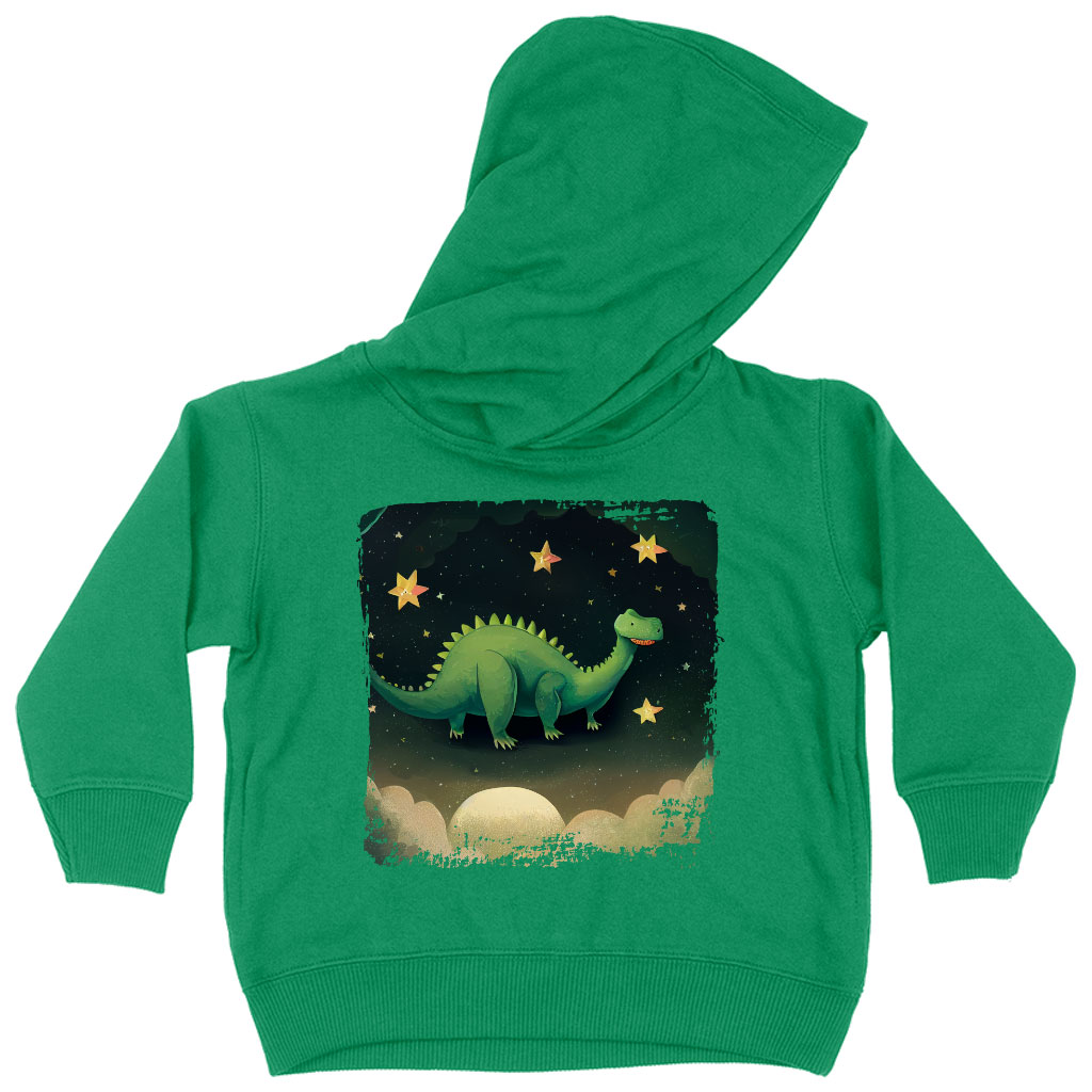 Cute Green Dinosaur Drawing Toddler Hoodie - Cool Toddler Hooded Sweatshirt - Graphic Kids' Hoodie Clothing Hoodies Kids' Clothing Color : Black|Kelly|White 