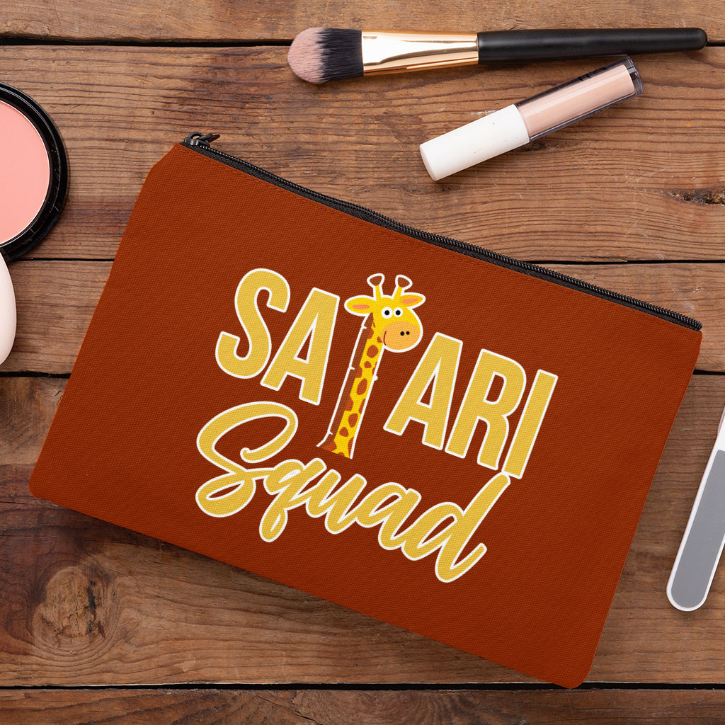 Safari Squad Makeup Bag - Graphic Cosmetic Bag - Themed Makeup Pouch Bags & Wallets Fashion Makeup Pouch  