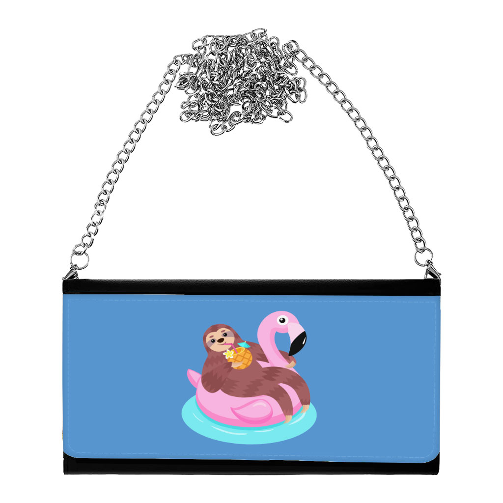 Floating Sloth Women's Wallet Clutch - Graphic Clutch for Women - Cute Women's Wallet Clutch Bags & Wallets Fashion Women's Wallet Clutch  