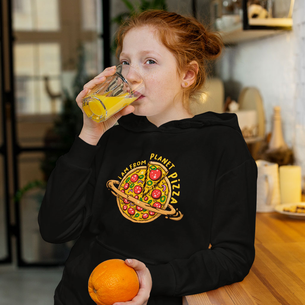 I Heart Pizza Kids' Sponge Fleece Hoodie - Funny Kids' Hoodie - Themed Hoodie for Kids Clothing Hoodies Kids' Clothing Color : Athletic Heather|Black|Military Green 