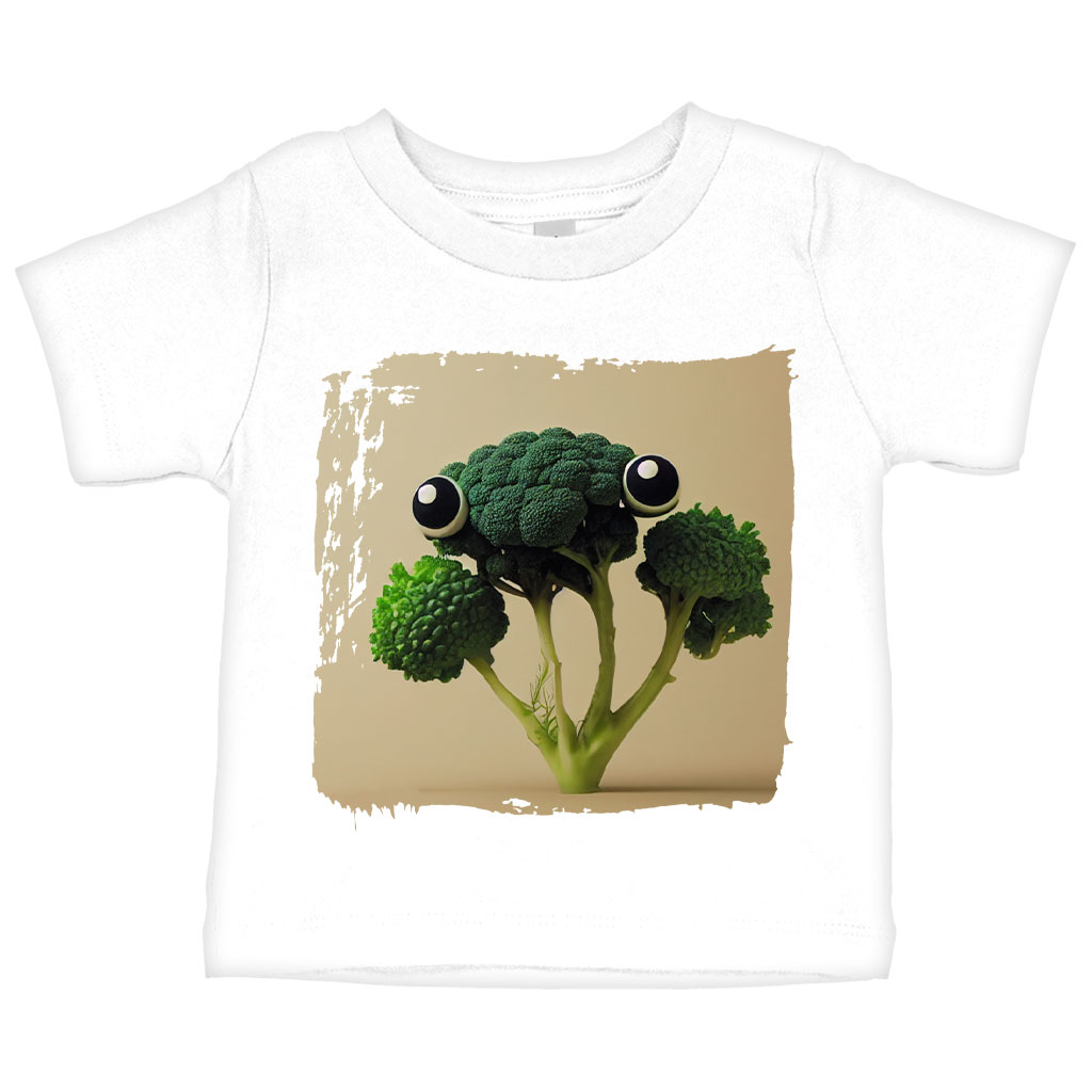 Cute Broccoli Drawing Baby Jersey T-Shirt - Themed Baby T-Shirt - Colorful T-Shirt for Babies Clothing Kids' Clothing T-Shirts Color : Athletic Heather|Heather Columbia Blue|White 