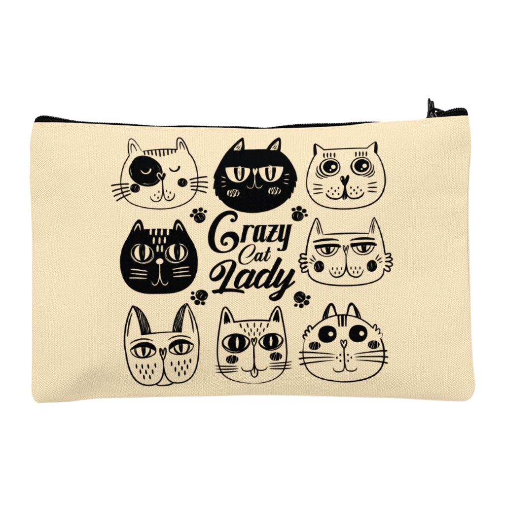Cat Lady Makeup Bag - Cool Cosmetic Bag - Funny Makeup Pouch Bags & Wallets Fashion Makeup Pouch  