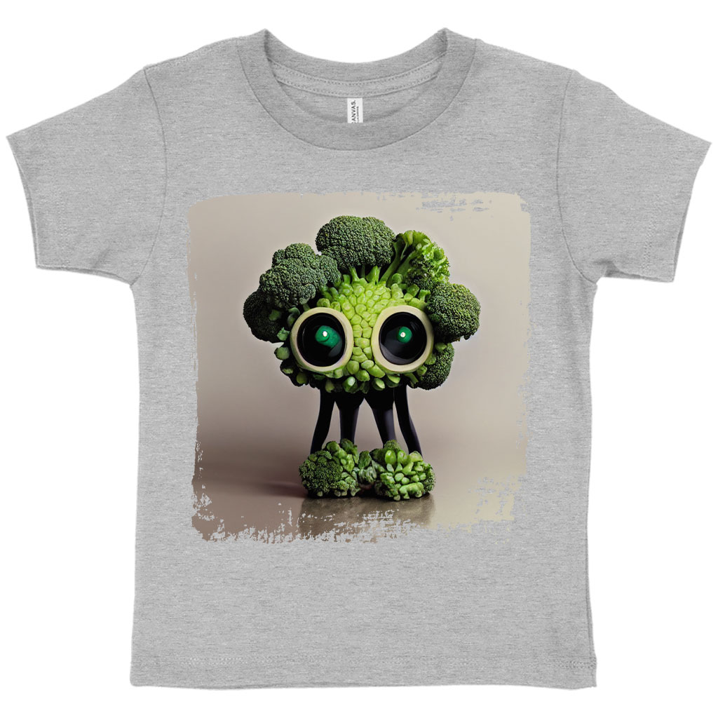 Cute Cartoon Broccoli Toddler T-Shirt - Kawaii Kids' T-Shirt - Funny Tee Shirt for Toddler Clothing Kids' Clothing T-Shirts Color : Athletic Heather|Heather Columbia Blue|Heather Dust 