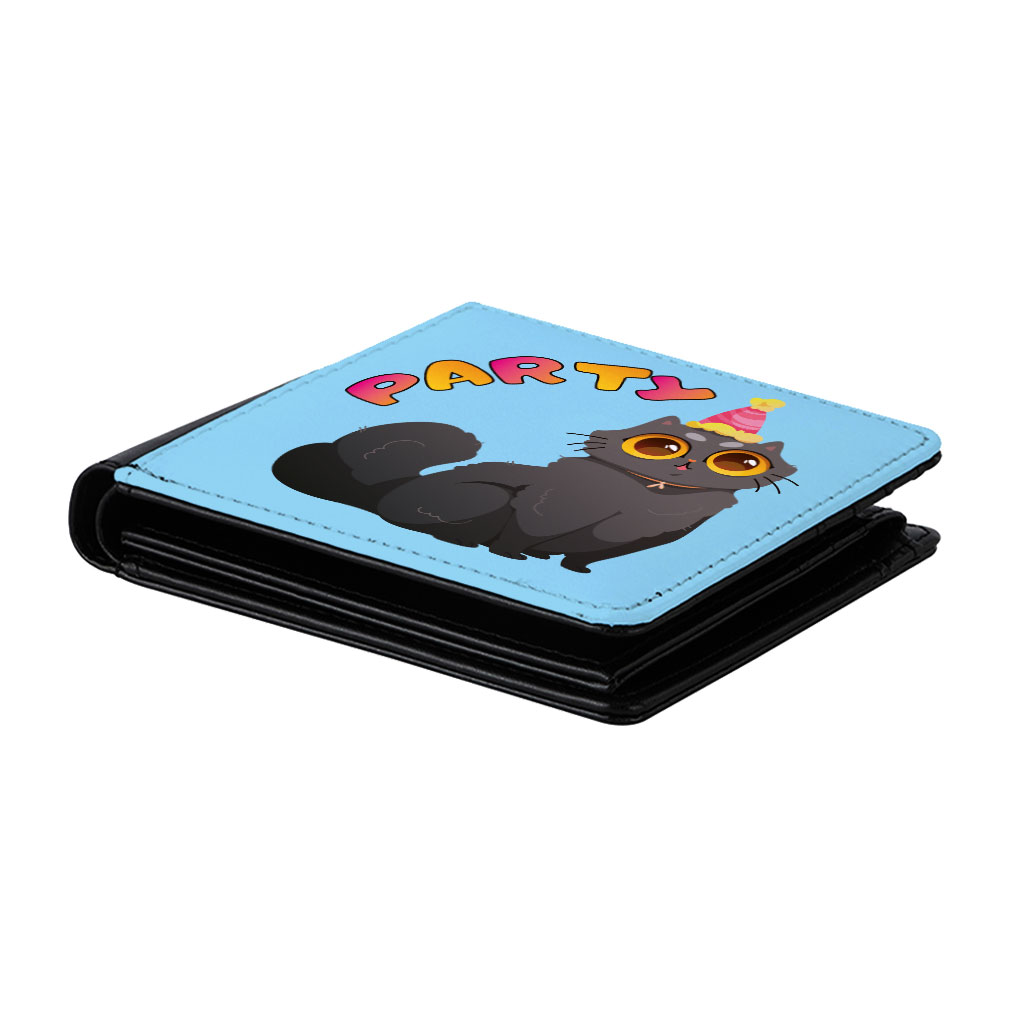 Cat Party Men's Wallet - Printed Wallet - Cool Wallet Bags & Wallets Fashion Men's Wallet Women's Wallet Color : Black|Brown 
