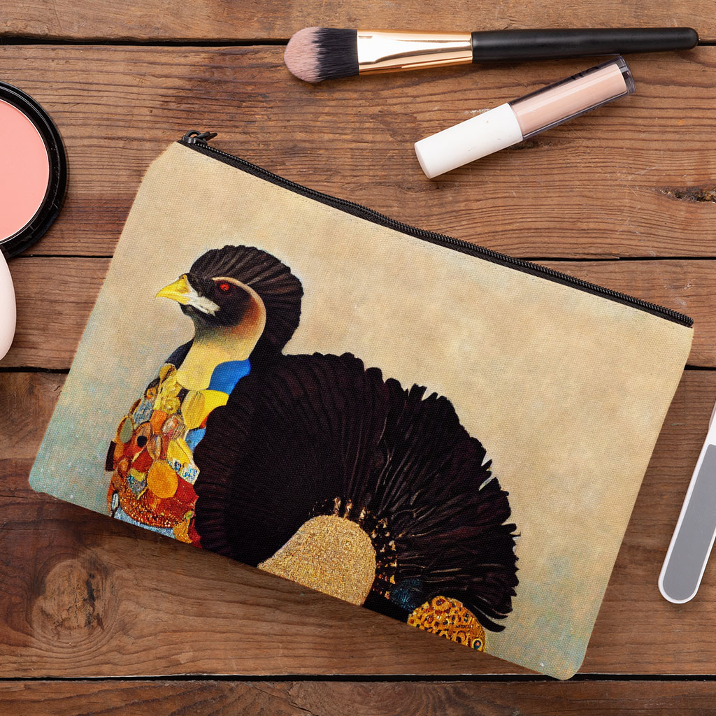 Gustav Klimt Style Art Makeup Bag - Unique Cosmetic Bag - Printed Makeup Pouch Bags & Wallets Fashion Makeup Pouch  