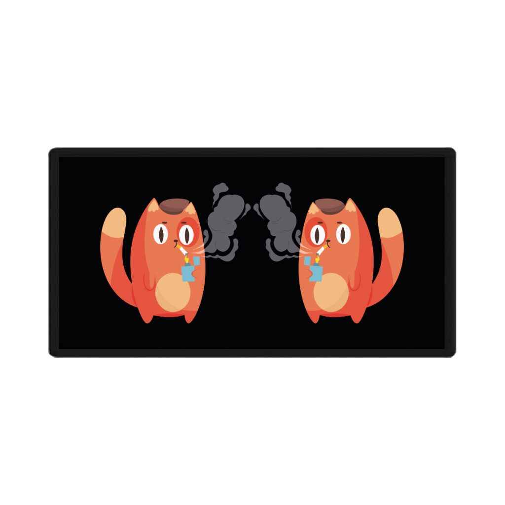 Cat Smoking Cigarette Patches - Graphic Patch Applique for Clothes - Funny Patches Fashion Fashion Accessories Patches Shape : Circle|Rectangle 