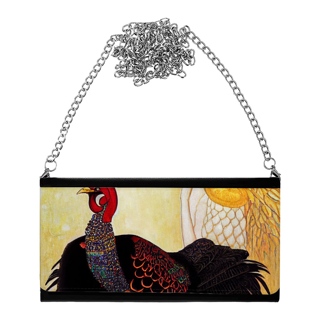 Art Turkey Drawing Women's Wallet Clutch - Printed Clutch for Women - Cool Women's Wallet Clutch Bags & Wallets Fashion Women's Wallet Clutch  