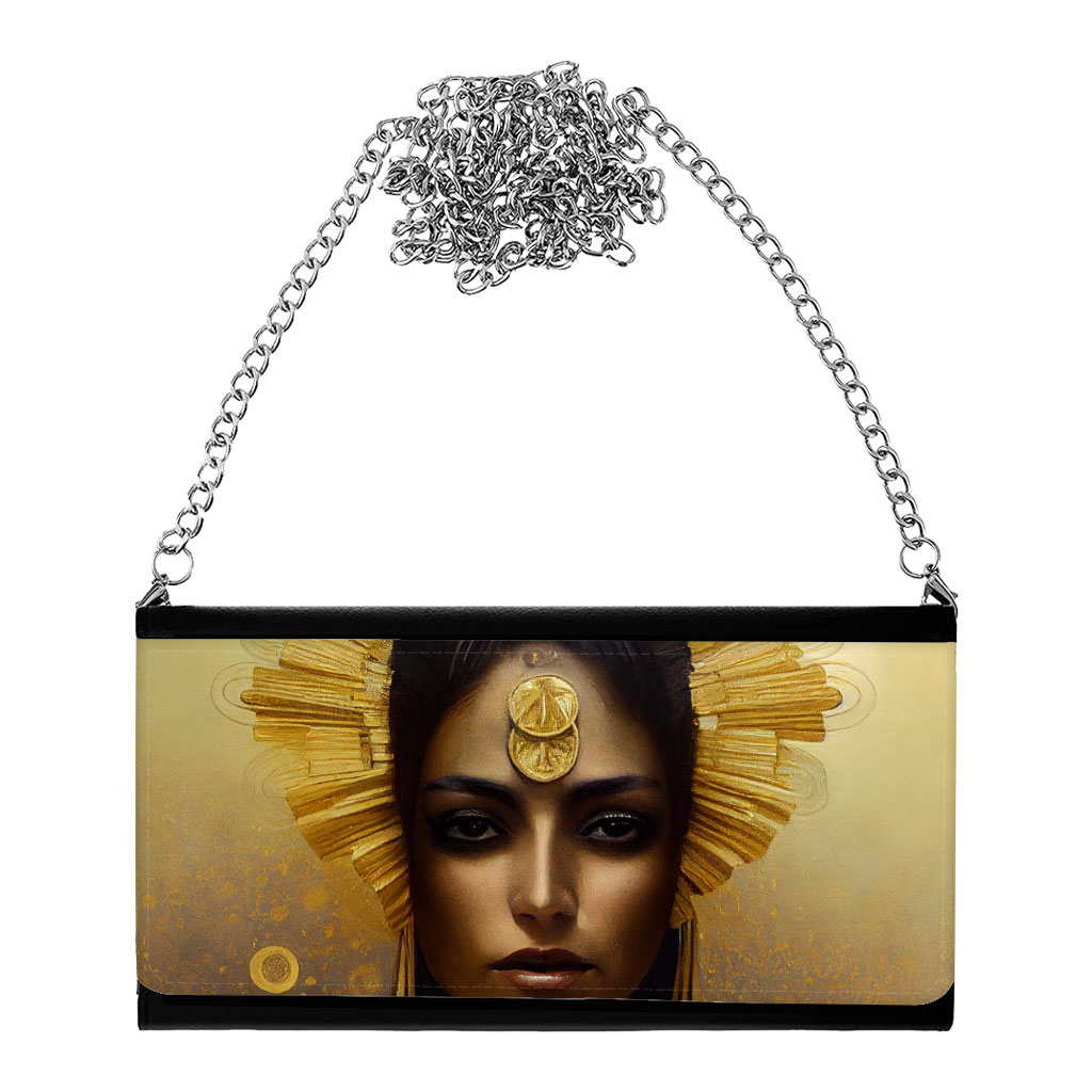 Woman Art Women's Wallet Clutch - Gold Clutch for Women - Unique Women's Wallet Clutch Bags & Wallets Fashion Women's Wallet Clutch  