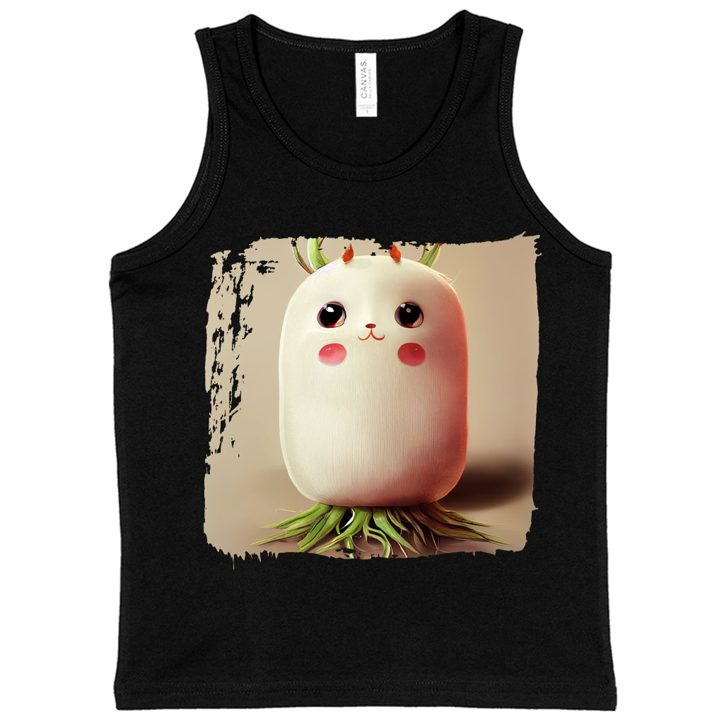 Kawaii Radish Art Kids' Jersey Tank - Cool Sleeveless T-Shirt - Themed Kids' Tank Top Clothing Kids' Clothing Tanks Color : Athletic Heather|Black|White 