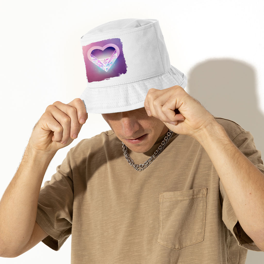 Abstract Heart Bucket Hat - Colorful Hat - Themed Bucket Hat Fashion Accessories Hats & Hair Accessories Color : White 