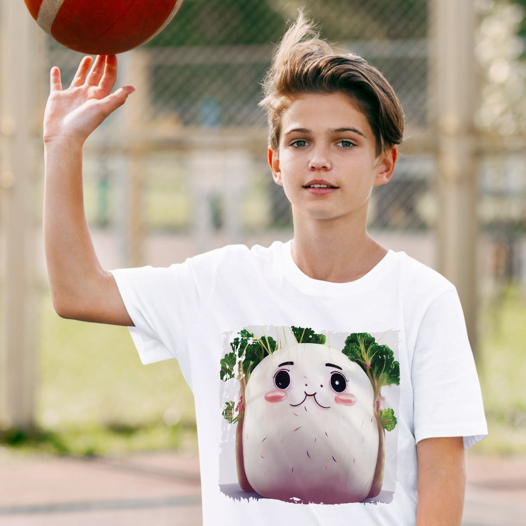 Cartoon Radish Kids' T-Shirt - Cool T-Shirt - Kawaii Tee Shirt for Kids Clothing Kids' Clothing T-Shirts Color : Black|Natural|White 