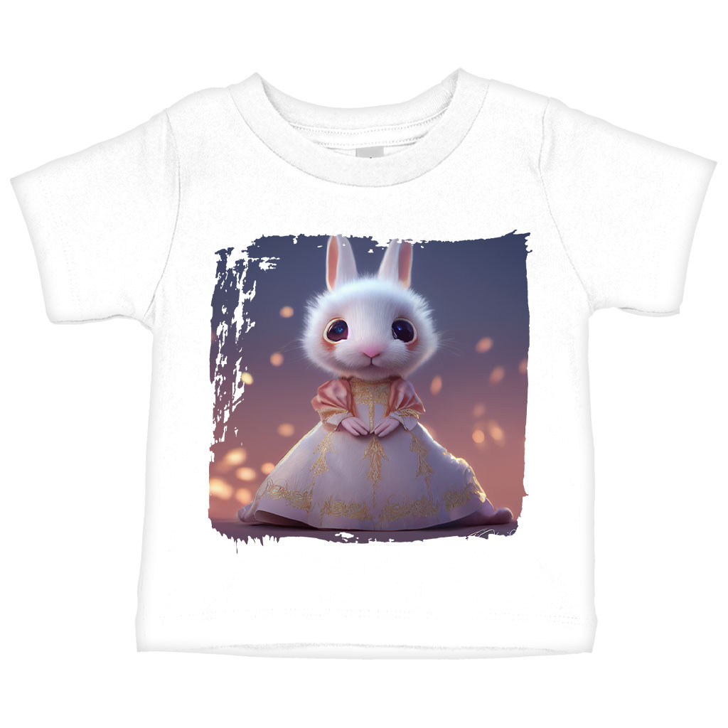 Cute Rabbit Baby Jersey T-Shirt - Cartoon Baby T-Shirt - Themed T-Shirt for Babies Clothing Kids' Clothing T-Shirts Color : Athletic Heather|Heather Columbia Blue|White 