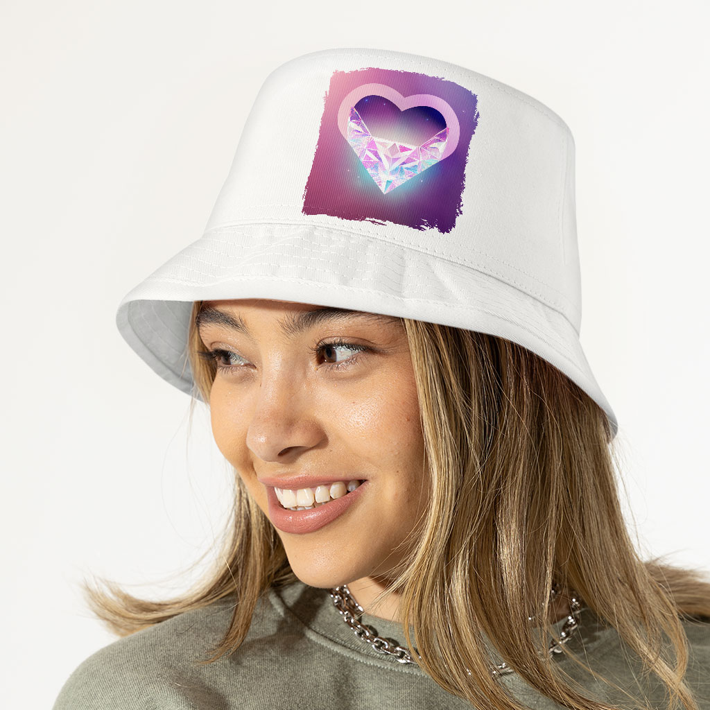 Abstract Heart Bucket Hat - Colorful Hat - Themed Bucket Hat Fashion Accessories Hats & Hair Accessories Color : White 