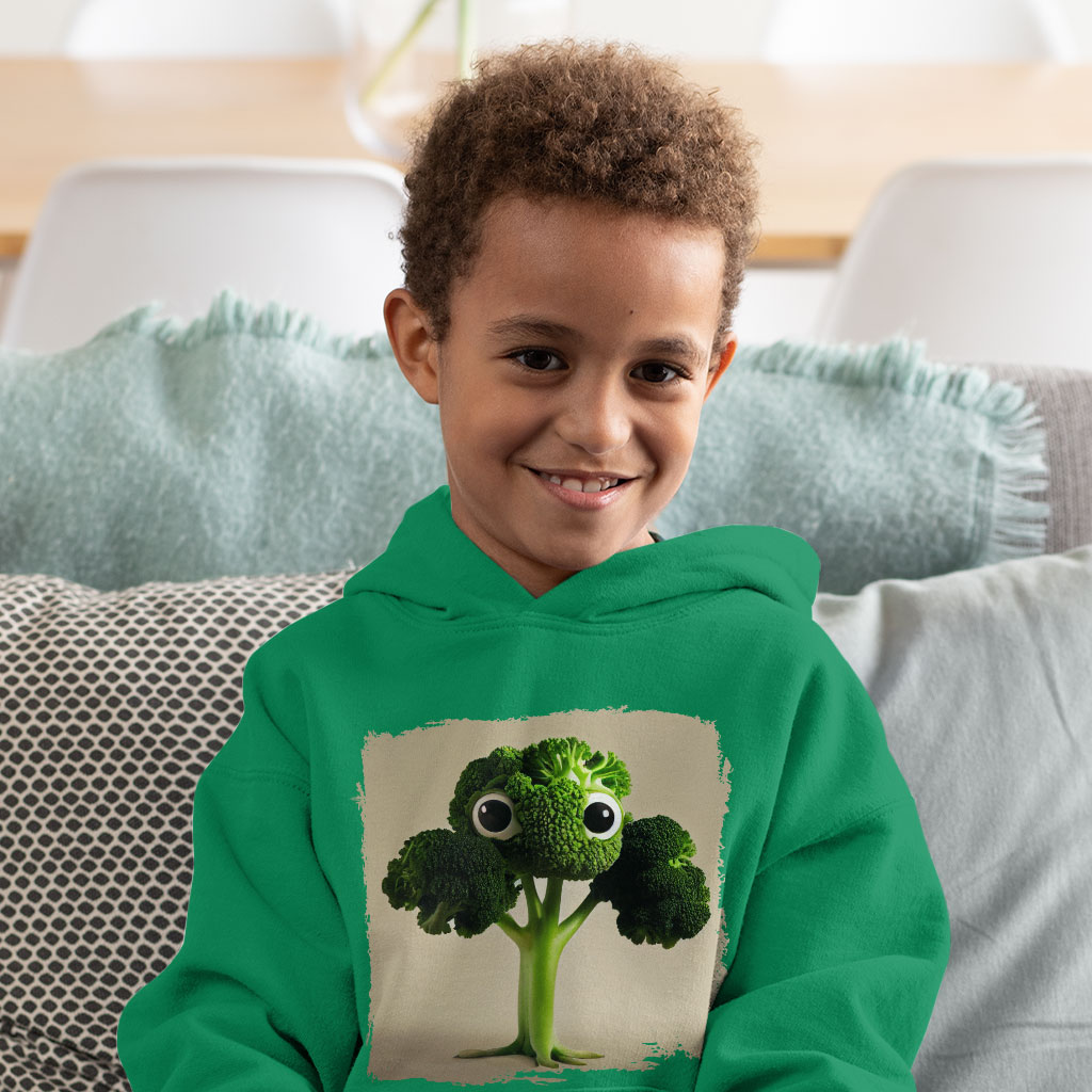 Broccoli Cartoon Drawing Toddler Hoodie - Cool Toddler Hooded Sweatshirt - Themed Kids' Hoodie Clothing Hoodies Kids' Clothing Color : Black|Kelly|White 