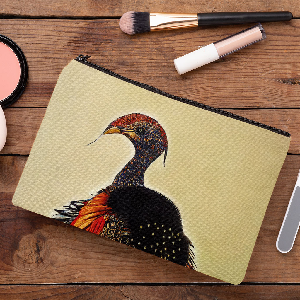 Pop Art Turkey Makeup Bag - Colorful Cosmetic Bag - Printed Makeup Pouch Bags & Wallets Fashion Makeup Pouch  