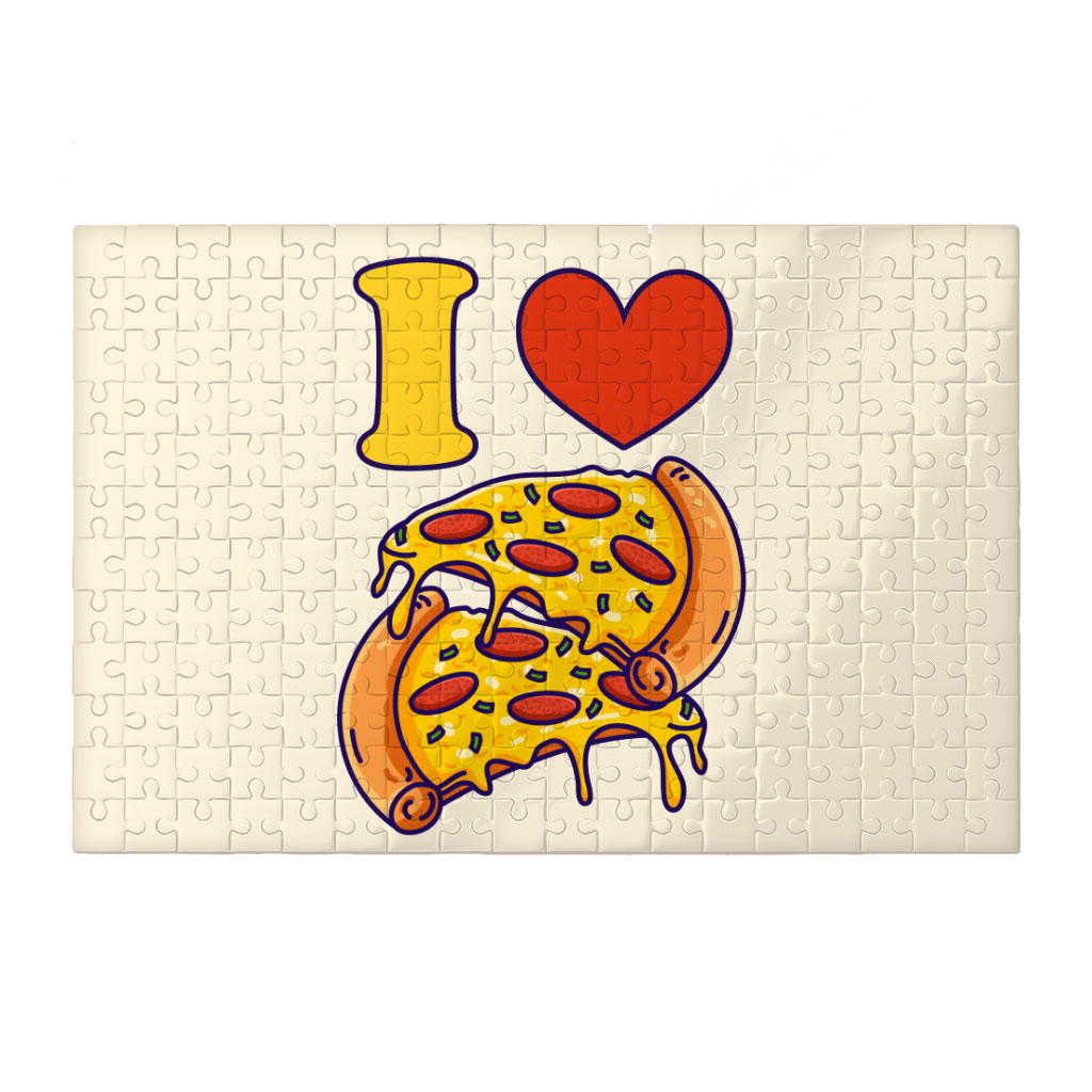 I Love Pizza Puzzles - Graphic Jigsaw Puzzle - Cool Puzzles Kids & Babies Puzzles Toys & Games  