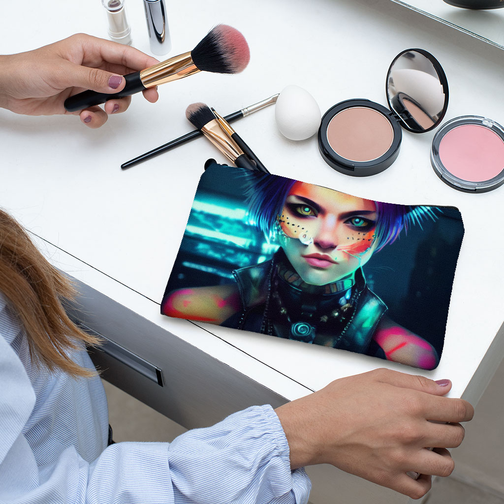 Anime Cute Fantasy Girl Makeup Bag - Graphic Cosmetic Bag - Fantasy Makeup Pouch Bags & Wallets Fashion Makeup Pouch  