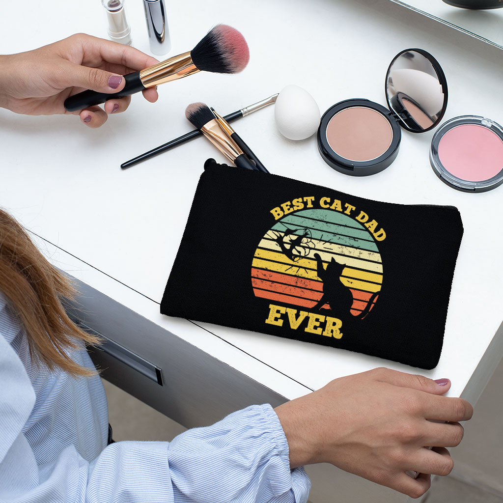 Cat Dad Makeup Bag - Printed Cosmetic Bag - Unique Makeup Pouch Bags & Wallets Fashion Makeup Pouch  