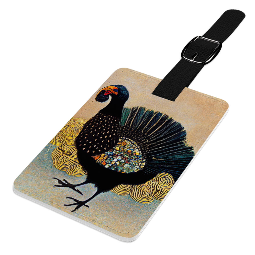 Cute Turkey Art Luggage Tag - Themed Travel Bag Tag - Gustav Klimt Art Luggage Tag Fashion Fashion Accessories Luggage Tag Travel Accessories  