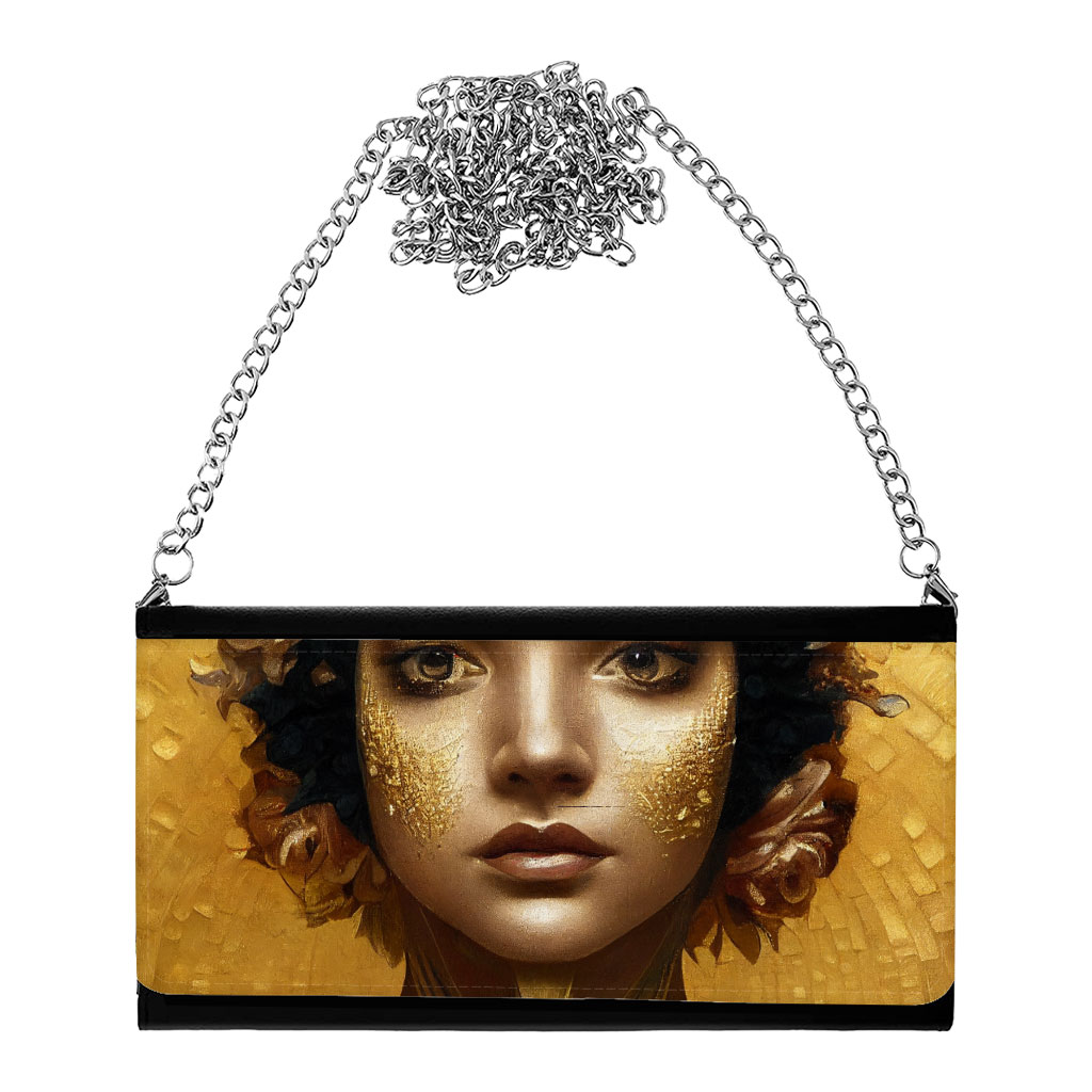 Woman in Gold Art Painting Women's Wallet Clutch - Colorful Clutch for Women - Themed Women's Wallet Clutch Bags & Wallets Fashion Women's Wallet Clutch  