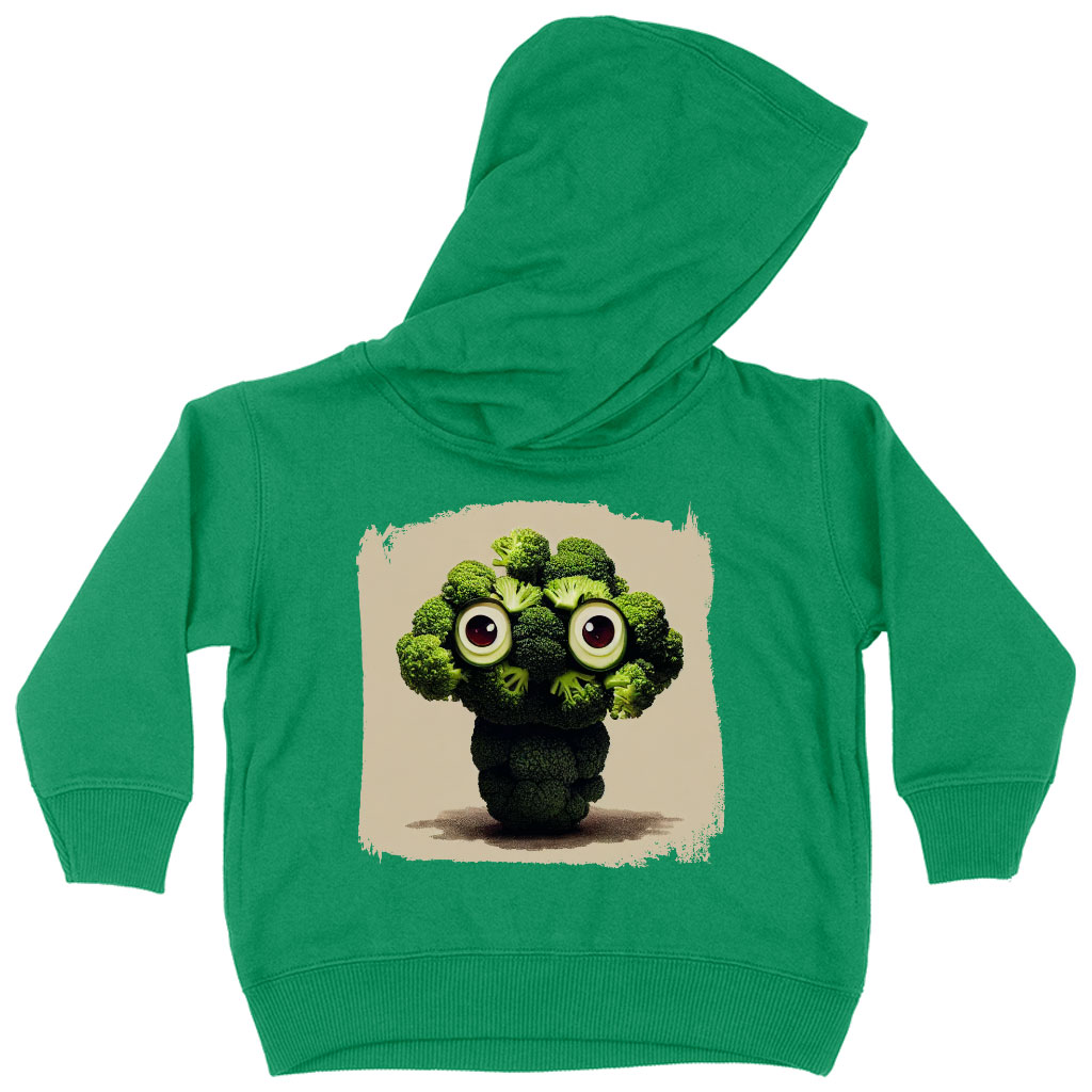 Cute Kawaii Broccoli Toddler Hoodie - Graphic Toddler Hooded Sweatshirt - Cartoon Kids' Hoodie Clothing Hoodies Kids' Clothing Color : Black|Kelly|White 