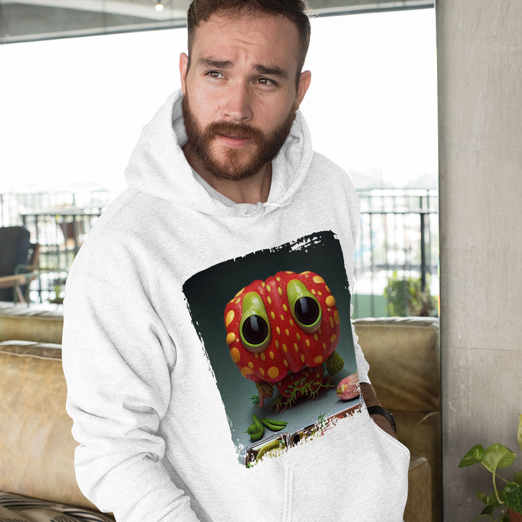 Vegetables With Funny Faces Hooded Sweatshirt - Printed Hoodie - Cartoon Hoodie Clothing Hoodies Color : Black|Navy|White 